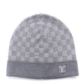 Gray Beanie Grey White Checkered