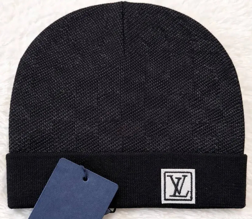 Black Beanie Checkered