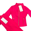 Pink lulu set w/ gold zipper
